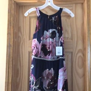 NWT David’s Bridal dress. Navy floral. Firm price!